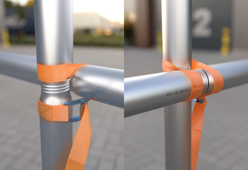 The thread necks provide optimal sections to cross strands for tying them together.