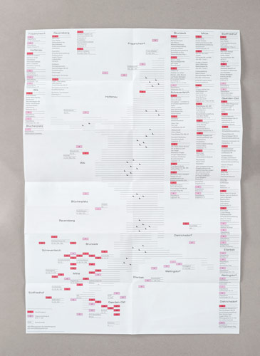 Map of the events scattered over the city designed by Leo Sell & Jonas Fischer.